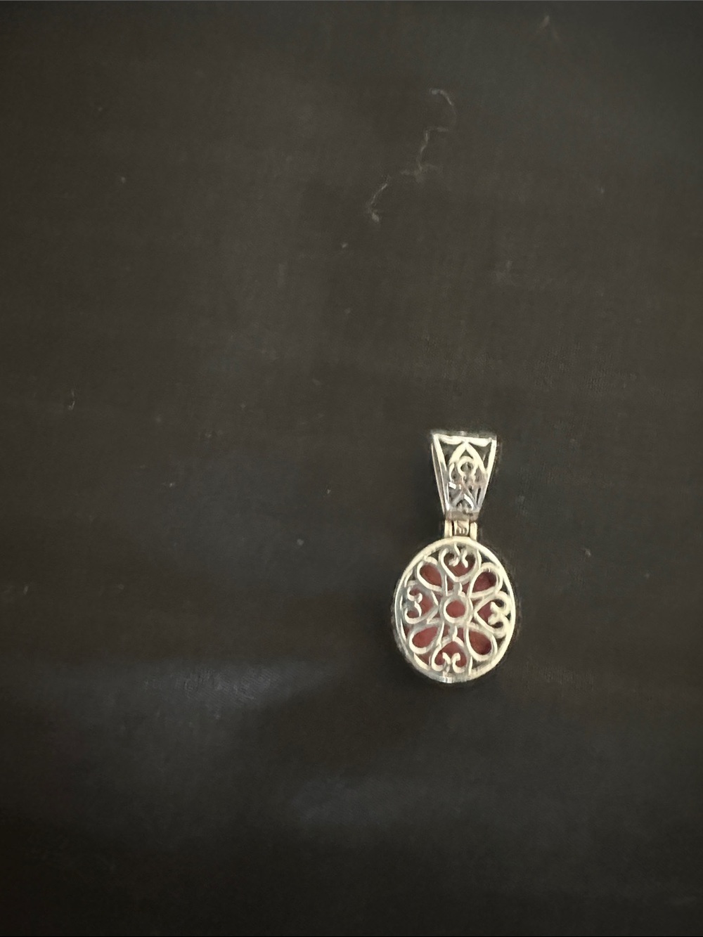 Silpada Reversible 925 Silver Red Carnelian Pendant - Picture 2 of 4